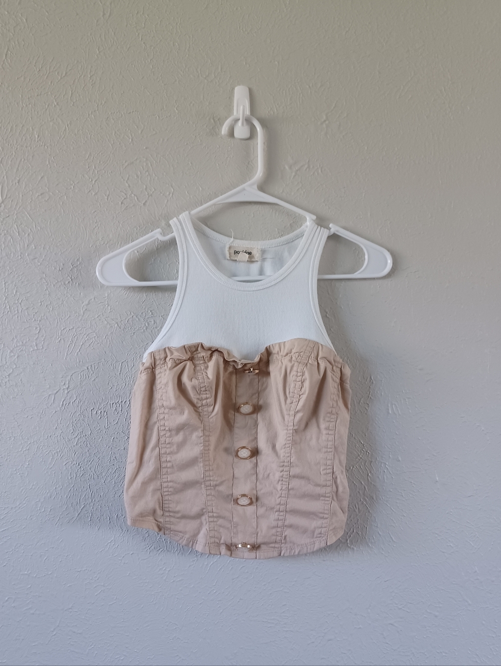 Porridge Anthropologie Corset Twofer Tank Top